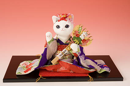 水野志元乎作品「花福猫まめ玉(ミニ)」